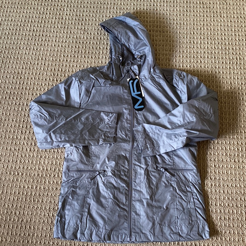 Mack Russo Gray Windbreaker New with Tags